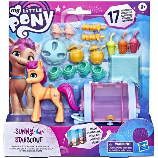 My Little Pony - A New Generation Sunny Starscout Movie Magic Playset - 3-inch Orange Pony Toy With 17 Accessories - Hasbro