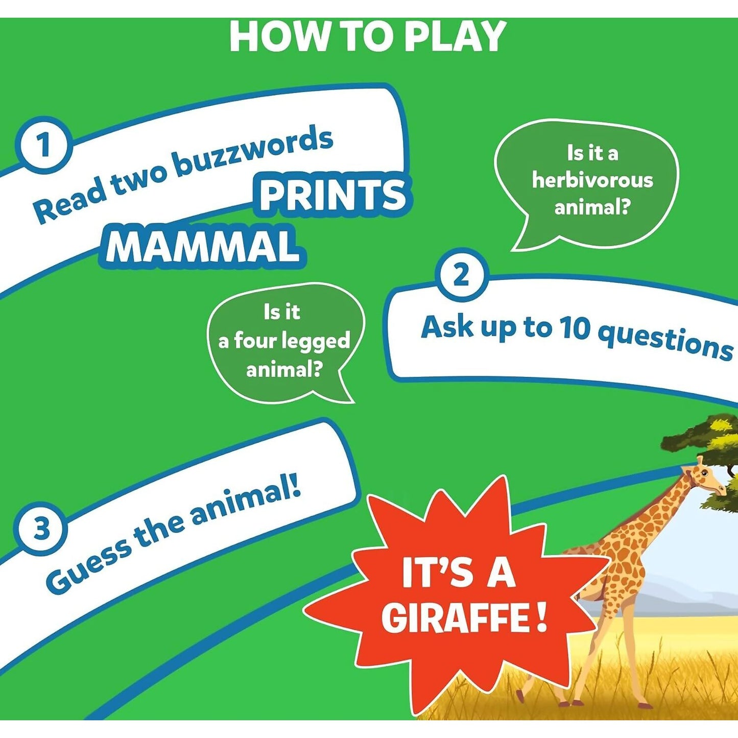 Skillmatics -  Guess In 10 Animal Kingdom Card Game
