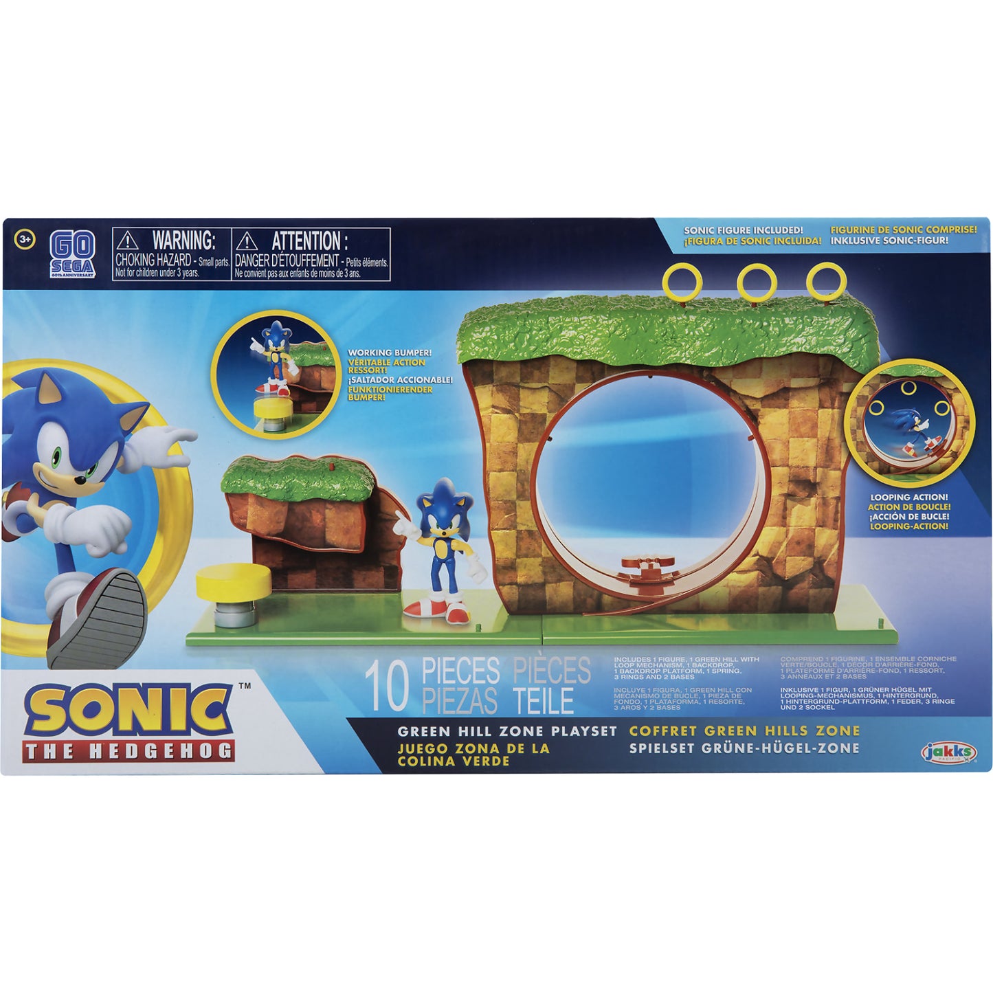 Sonic -  The Hedgehog - Green Hill Zone Playset
