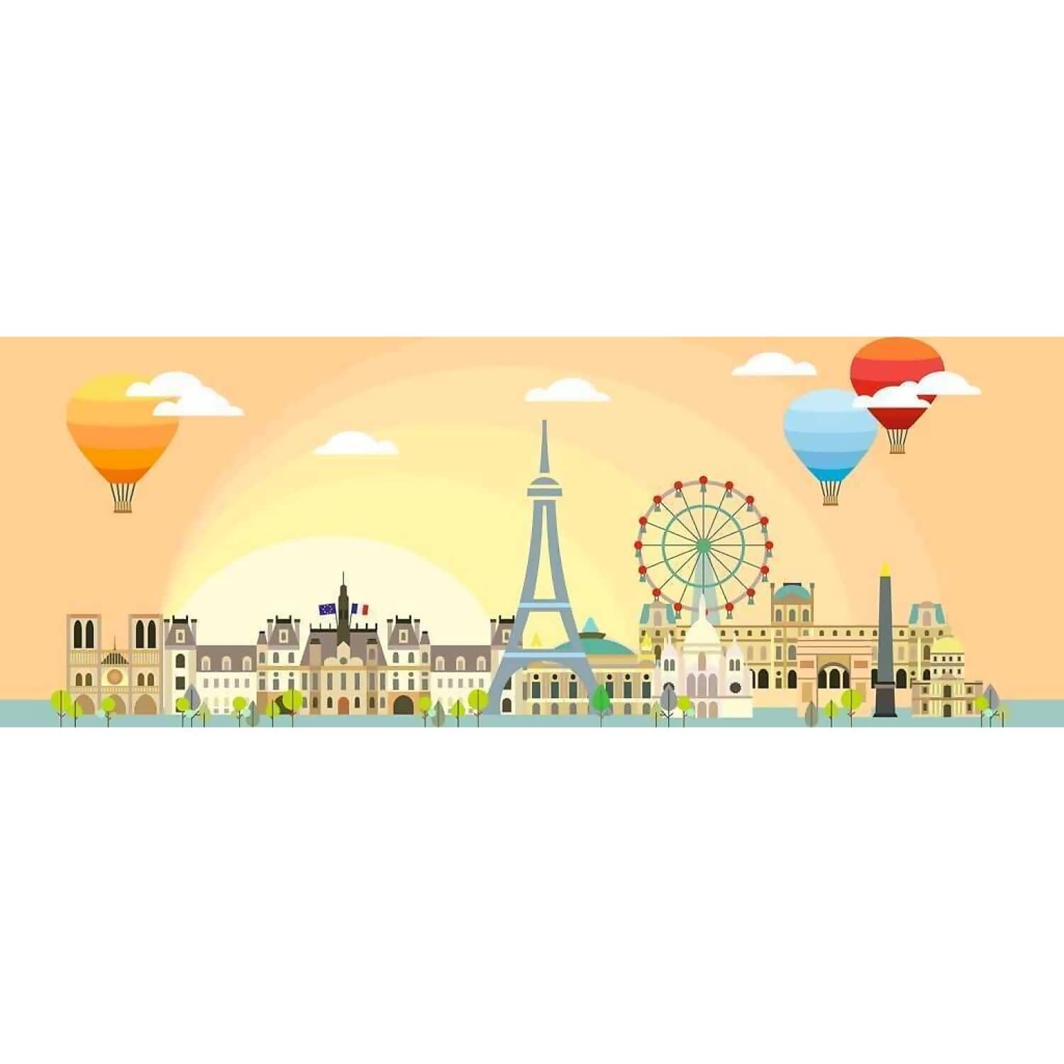 Ravensburger - A Day In Paris Panorama Jigsaw Puzzle 1000 Pieces