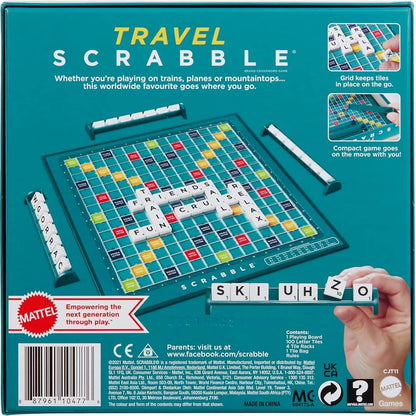 Scrabble - Travel Scrabble Board Game - Mattel