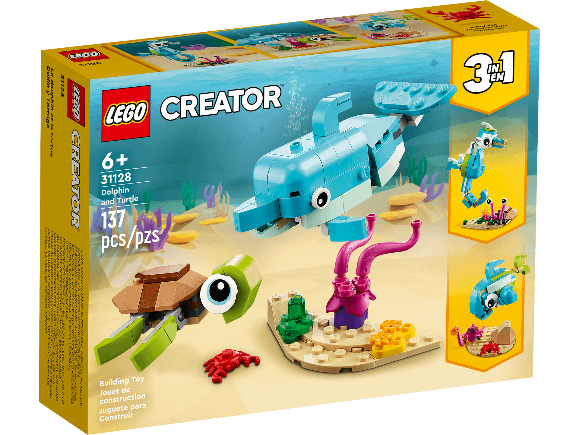 LEGO 31128 Dolphin and Turtle - Creator 3-in-1