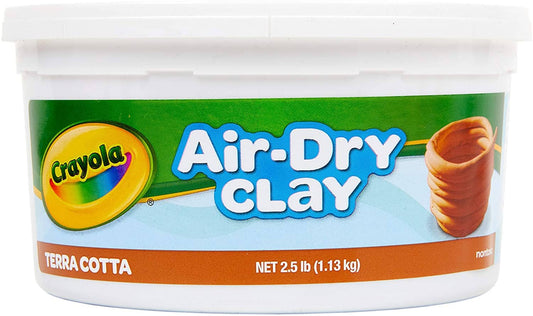 Crayola -  1.13 Air Dry Clay Terracotta Colour Sculpt Model Clay Great For Art Projects! Crayola