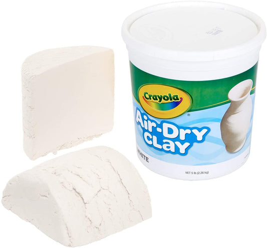Crayola -  Air Dry Clay White 2.5kg Bucket No Bake Clay For Kids