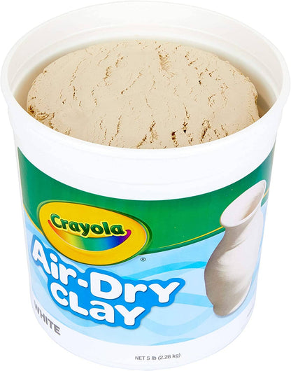 Crayola -  Air Dry Clay White 2.5kg Bucket No Bake Clay For Kids
