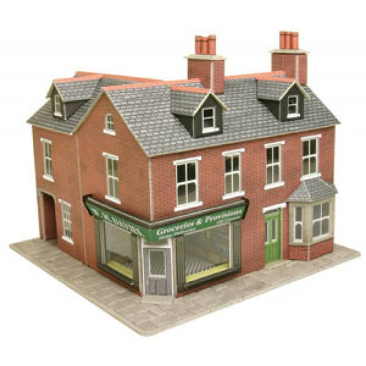METCALFE PO263 TERRACED CORNER SHOP RED BRICK