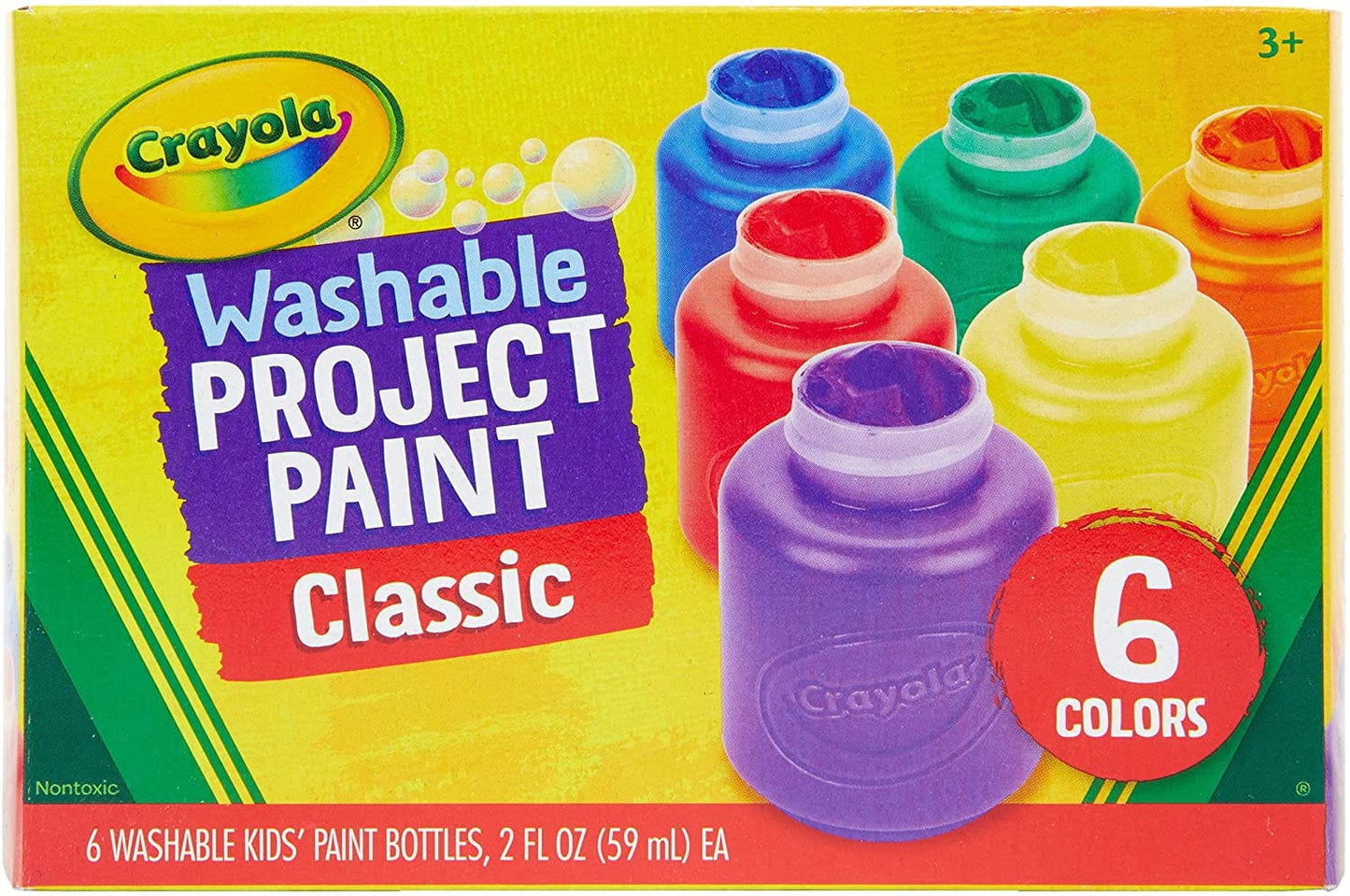 Crayola -  Washable Kids Paint 6pk Classic Colours