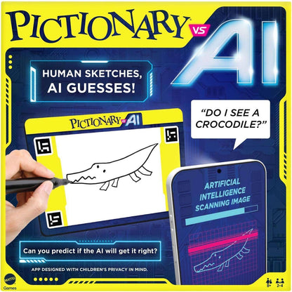 Mattel -  Games - Pictionary Vs. Ai Family Game For Kids And Adults And Game Night Using Artificial Intelligence
