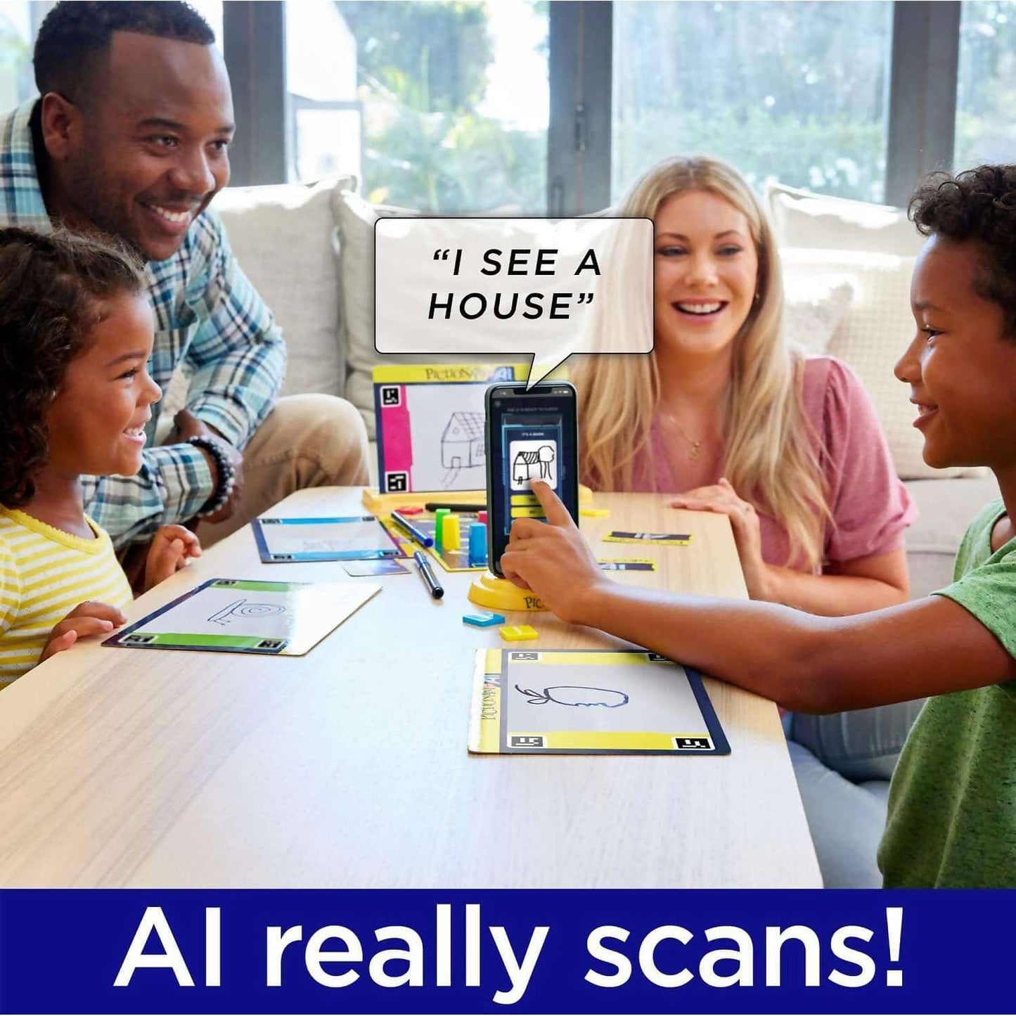 Mattel -  Games - Pictionary Vs. Ai Family Game For Kids And Adults And Game Night Using Artificial Intelligence