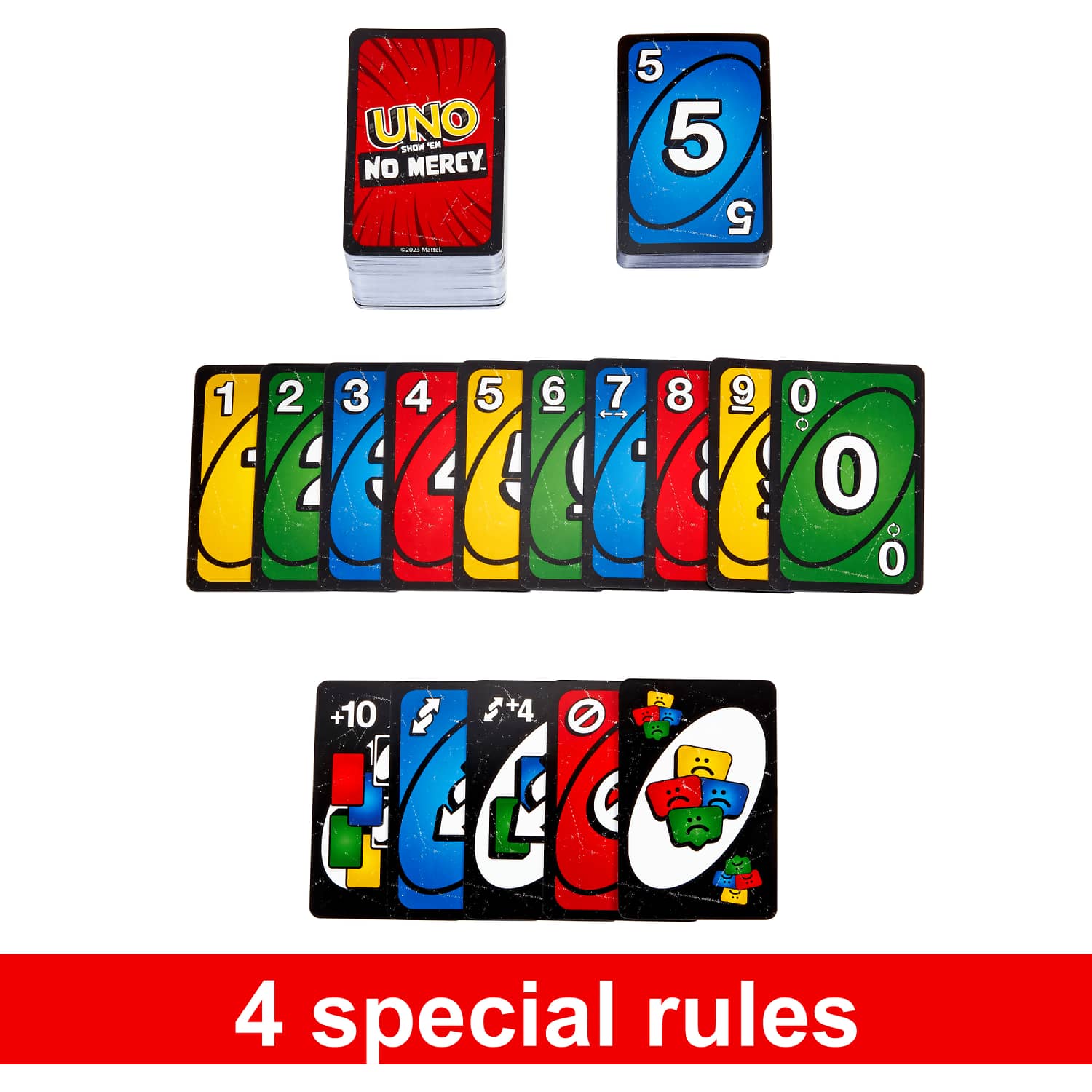 Uno - Show em No Mercy Card Game For Kids Adults & Family Night Parties And Travel