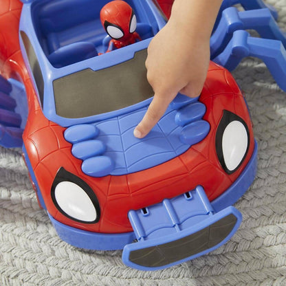 Marvel - Spidey And His Amazing Friends Ultimate Web-crawler With Spidey Stunner Feature And 4-inch Spidey Figure