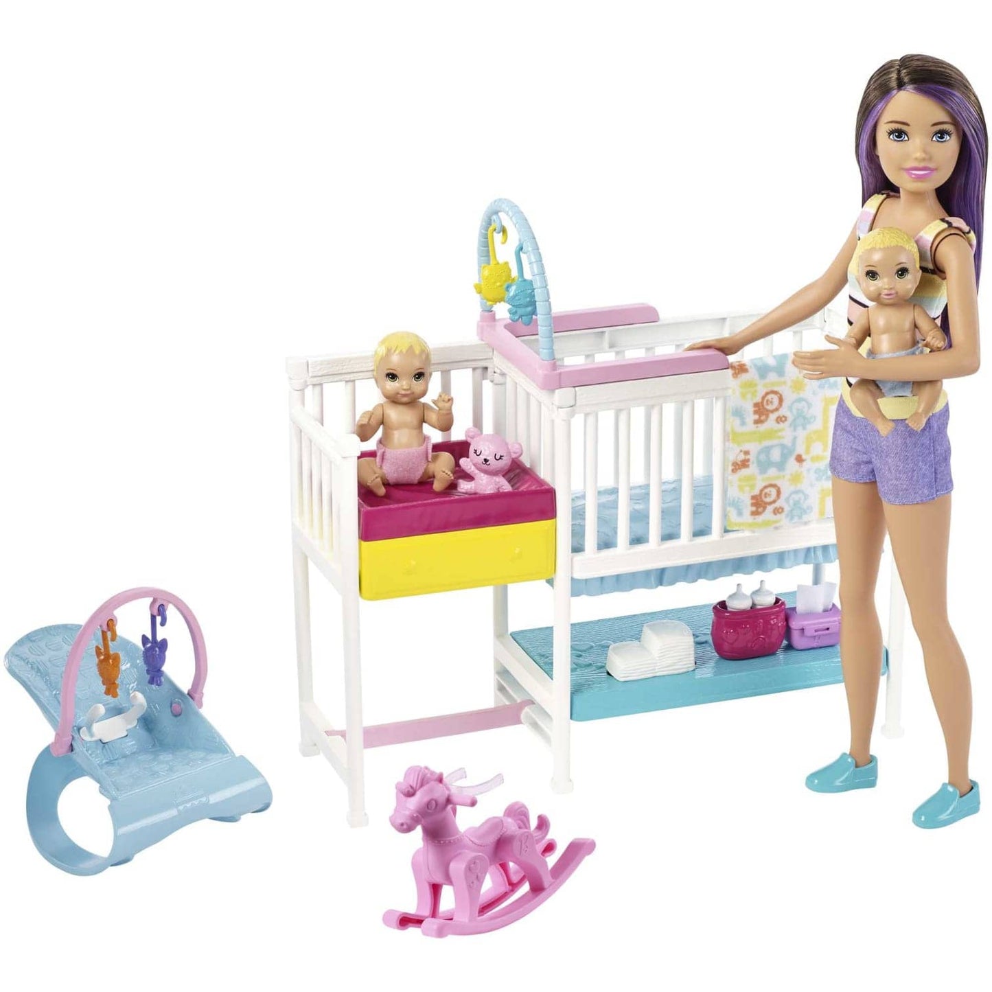 Barbie -  Skipper Babysitters Inc Nap N Nurture Nursery Dolls And Playset  Mattel