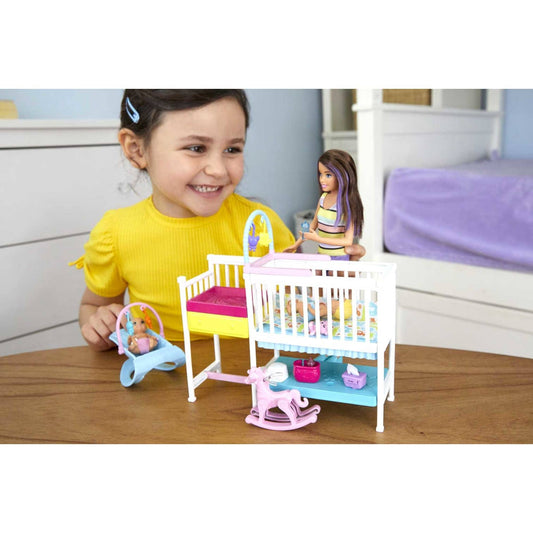 Barbie -  Skipper Babysitters Inc Nap N Nurture Nursery Dolls And Playset  Mattel