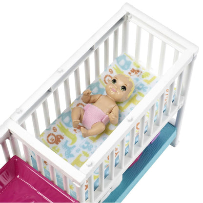Barbie -  Skipper Babysitters Inc Nap N Nurture Nursery Dolls And Playset  Mattel