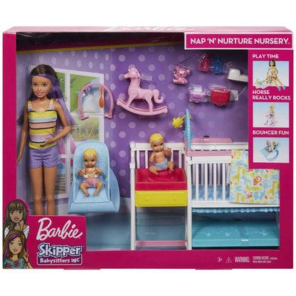 Barbie -  Skipper Babysitters Inc Nap N Nurture Nursery Dolls And Playset  Mattel