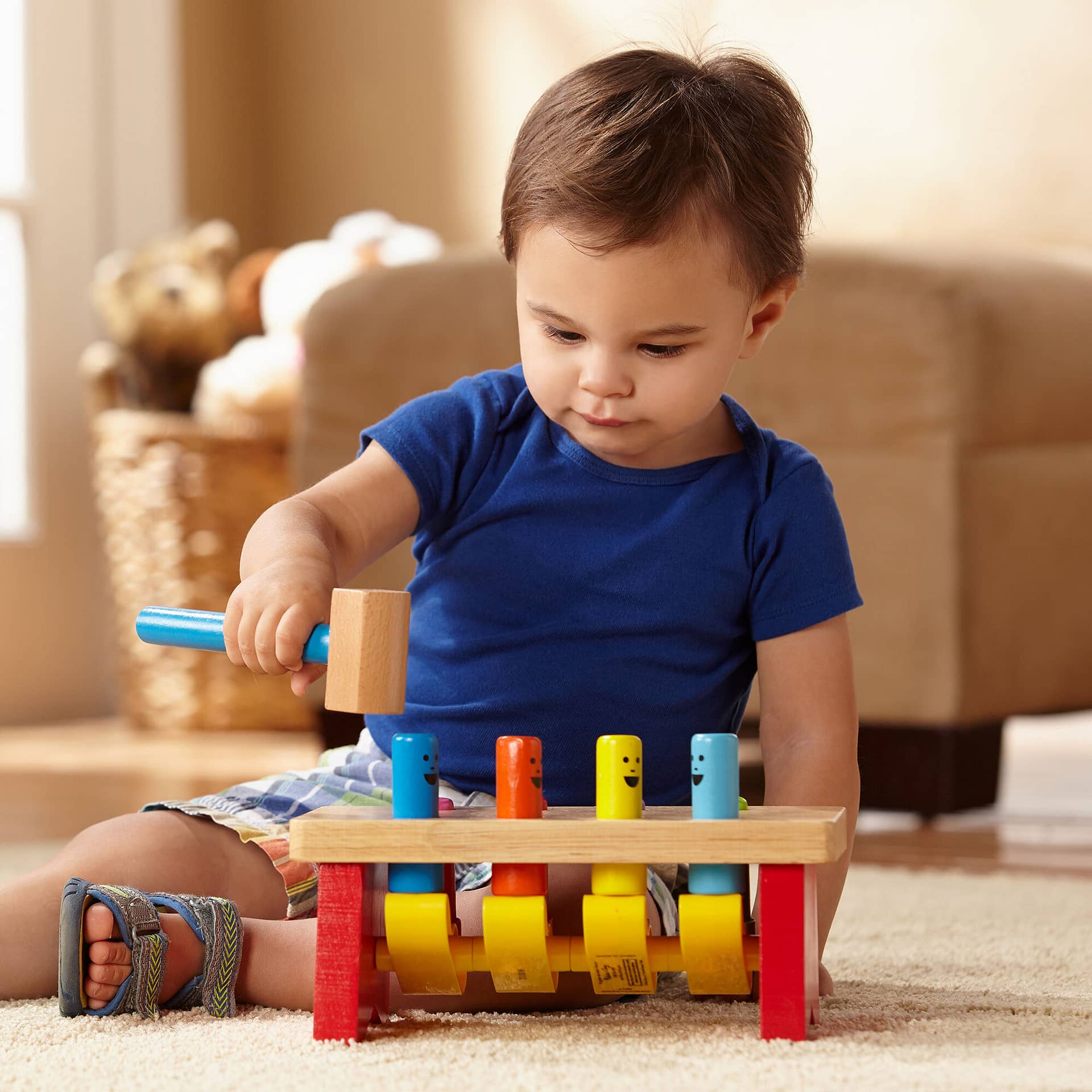 Melissa & Doug - Deluxe Pounding Bench Toddler Toy