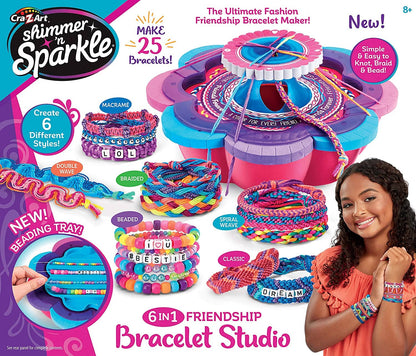 Cra-z-art -  Shimmer & Sparkle Ultimate 6 In 1 Friendship Bracelet Maker Studio