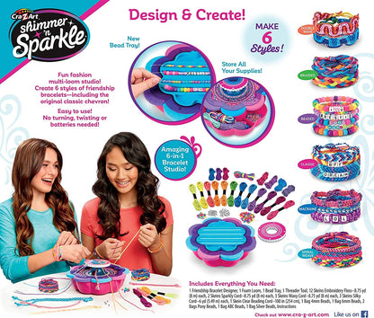 Cra-z-art -  Shimmer & Sparkle Ultimate 6 In 1 Friendship Bracelet Maker Studio