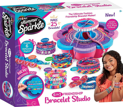 Cra-z-art -  Shimmer & Sparkle Ultimate 6 In 1 Friendship Bracelet Maker Studio