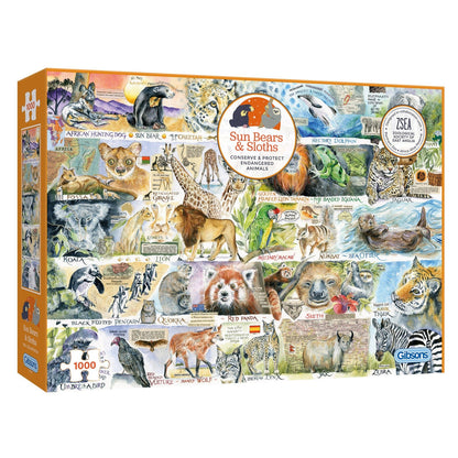 Gibsons - Sun Bears & Sloths - Jigsaw Puzzle 1000 Pieces