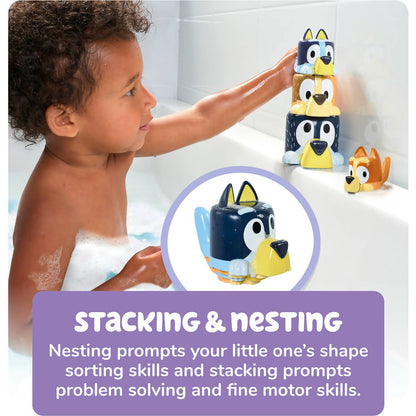TOMY -  - Toomies - Bluey's Family Pourers Featuring Chilli Bandit Bingo And Bluey - Tomy