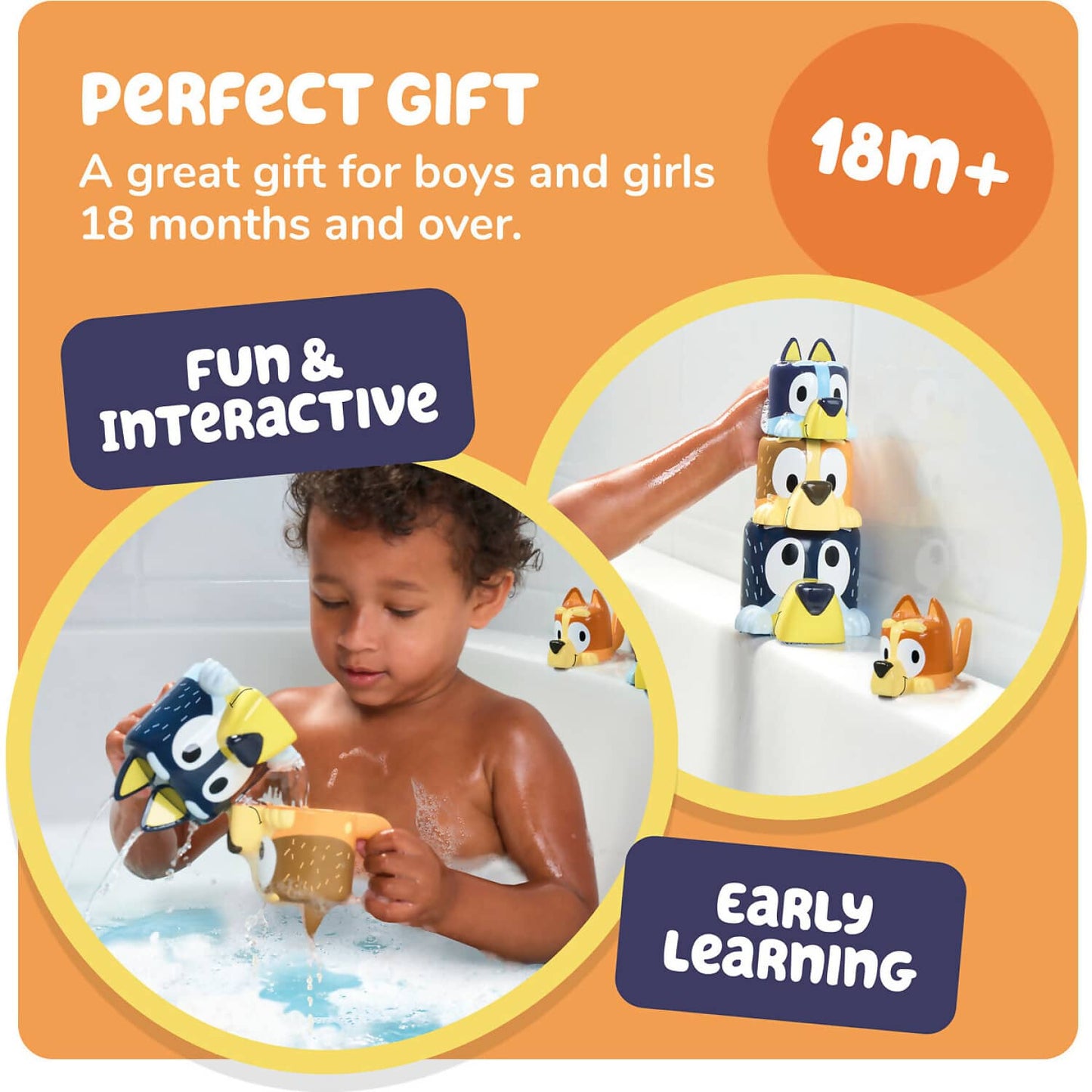 TOMY -  - Toomies - Bluey's Family Pourers Featuring Chilli Bandit Bingo And Bluey - Tomy