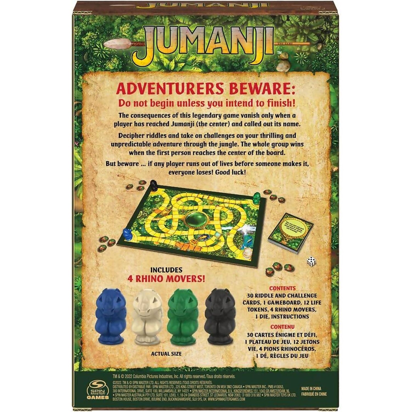 Spin Master -  Games - Jumanji Travel Ready To Roll Game