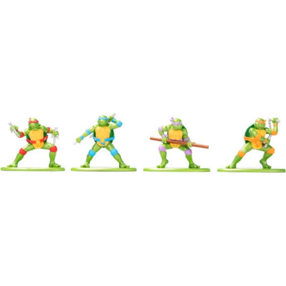 Tmnt Jada Toys - Teenage Mutant Ninja Turtles Nanoscene Turtle Lair with 4 Figures Scale Diecast Set
