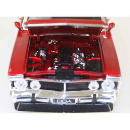 DDA Collectibles -  1:24 Scale - Candy Red XY Ford Falcon Custom with Super Charged Barra Engine - Diecast Model
