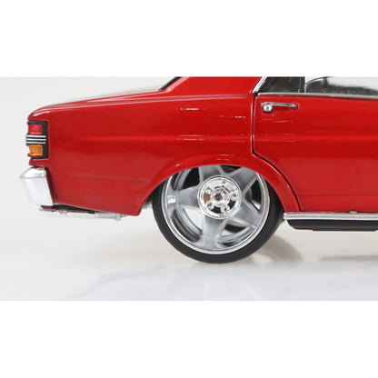 DDA Collectibles -  1:24 Scale - Candy Red XY Ford Falcon Custom with Super Charged Barra Engine - Diecast Model