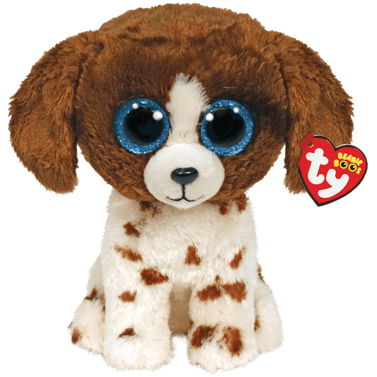 Ty - Beanie Boos - Muddles - Brown And White Dog 23cm Medium