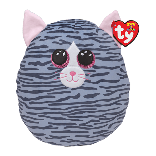 Ty - Squish-a-boos - Kiki - Grey Striped Cat 25cm