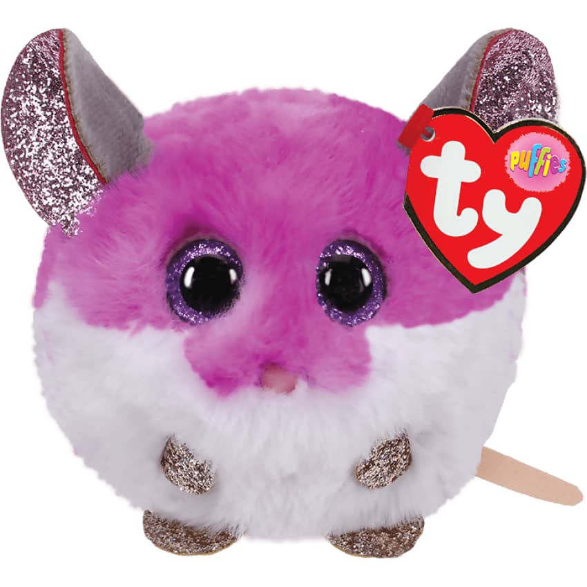 Ty - Beanie Balls Puffies - Colby Purple Mouse 10cm