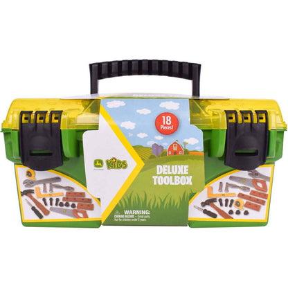 John Deere -  Kids - Deluxe Tool Box With Tools 18pc - Tomy