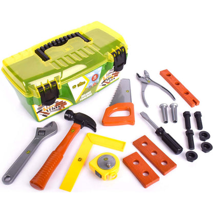 John Deere -  Kids - Deluxe Tool Box With Tools 18pc - Tomy