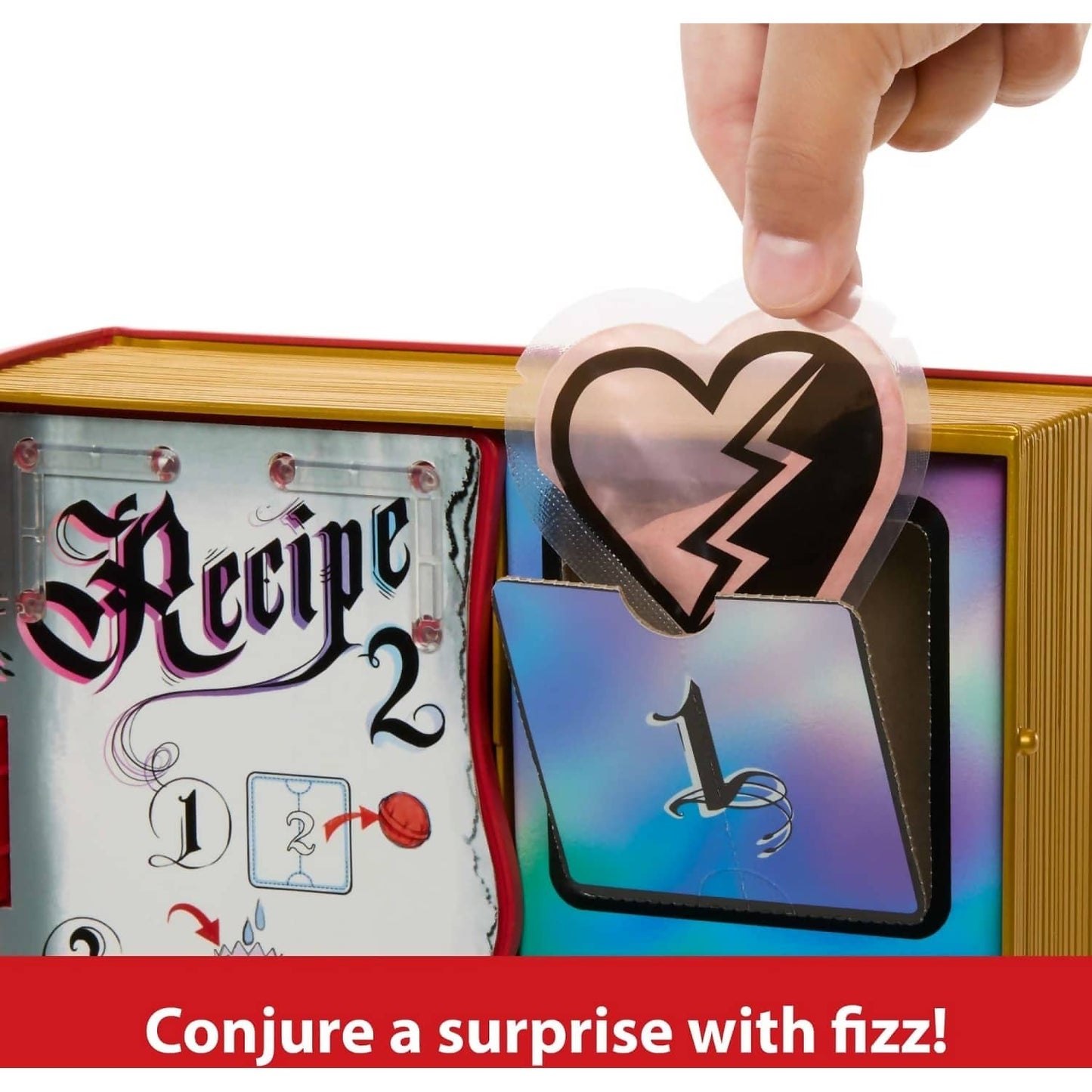 Disney -  Descendants - The Rise Of Red - The Sorcerer's Cookbook With Fizz Slime & Red Doll Reveal Surprises - Mattel