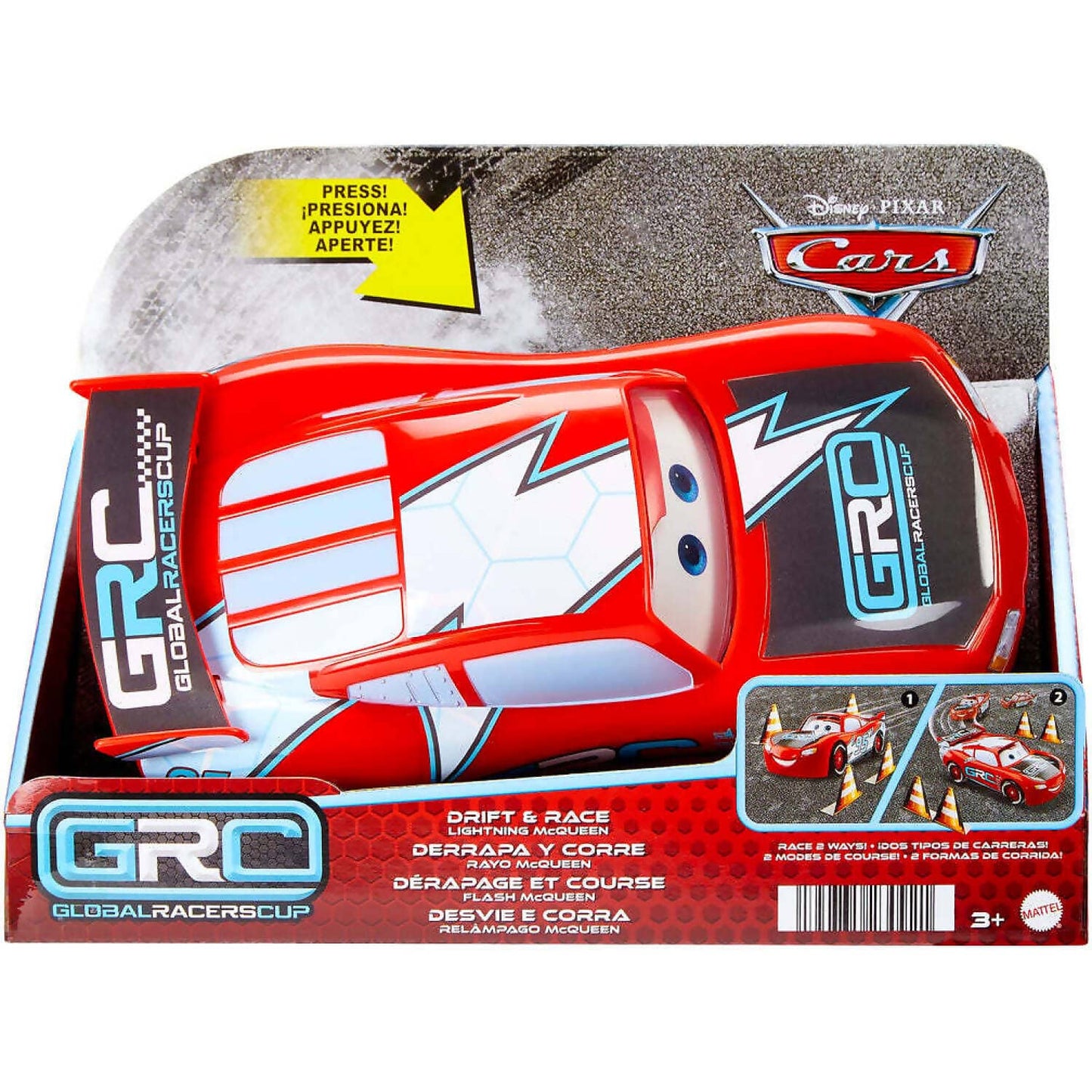 Disney -  Pixar - Cars Global Racers Cup Drift & Race Lightning Mcqueen - Mattel