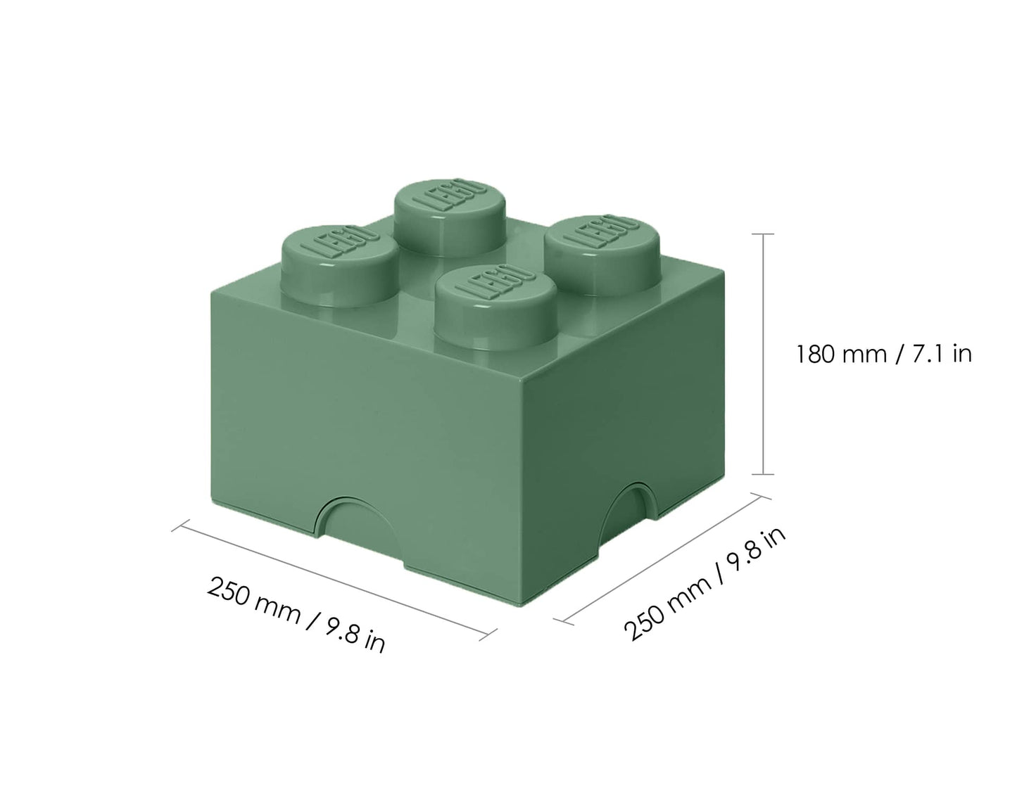 LEGO Storage Brick 4 Sage Green - Room Copenhagen