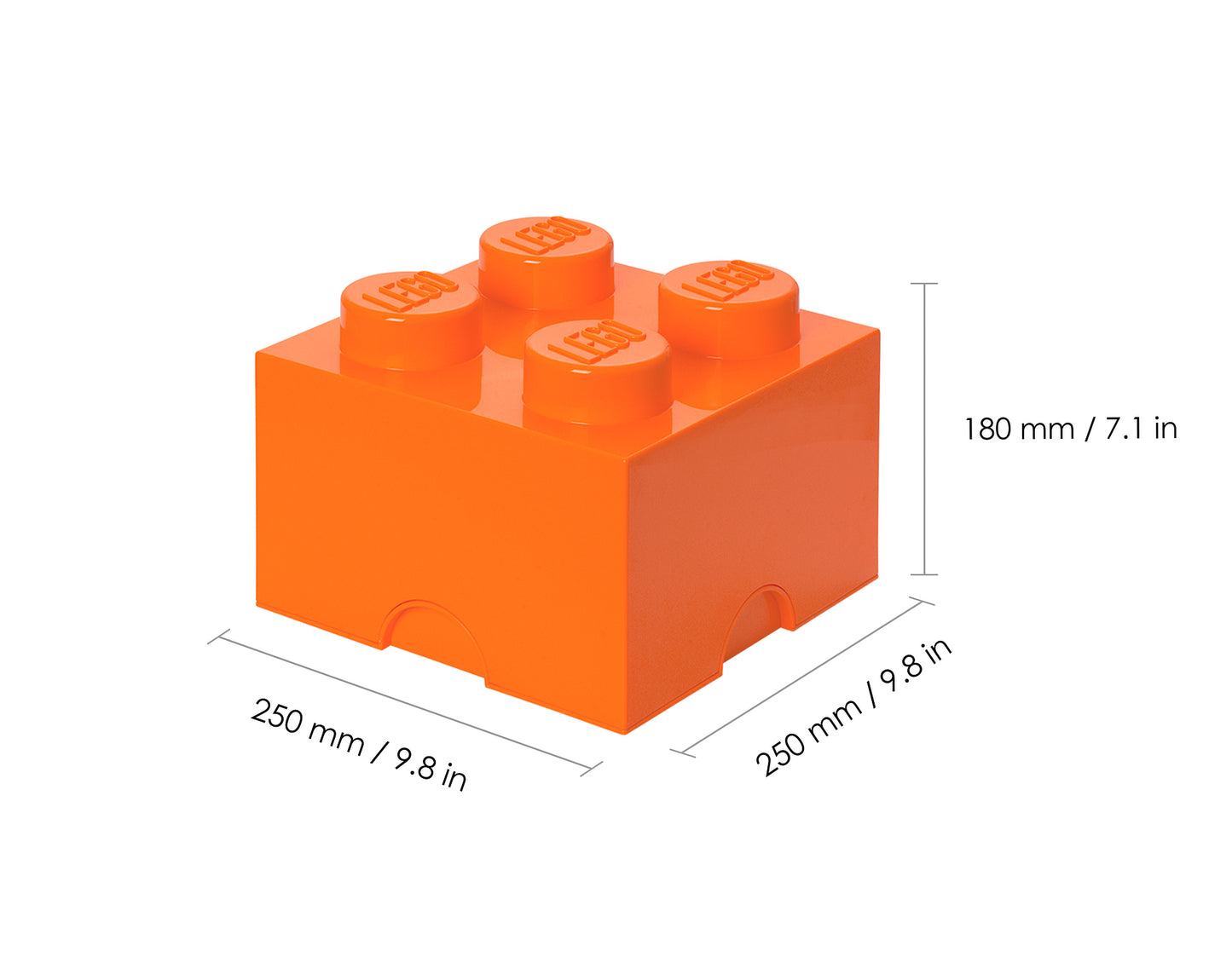 LEGO Storage Brick 4 Orange - Room Copenhagen