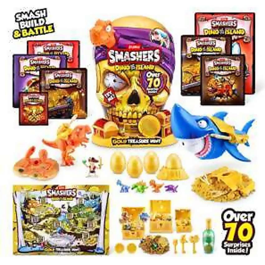 Zuru - Smashers Dino Island Gold Treasure Hunt Assorted Colours (1 X Chosen At Random)