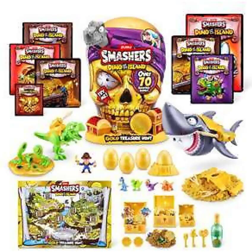 Zuru - Smashers Dino Island Gold Treasure Hunt Assorted Colours (1 X Chosen At Random)