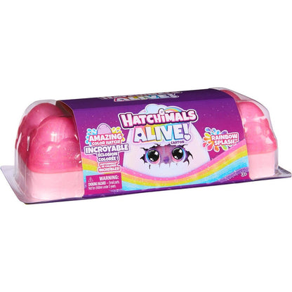 Hatchimals -  Alive - Rainbow Splash Egg Carton