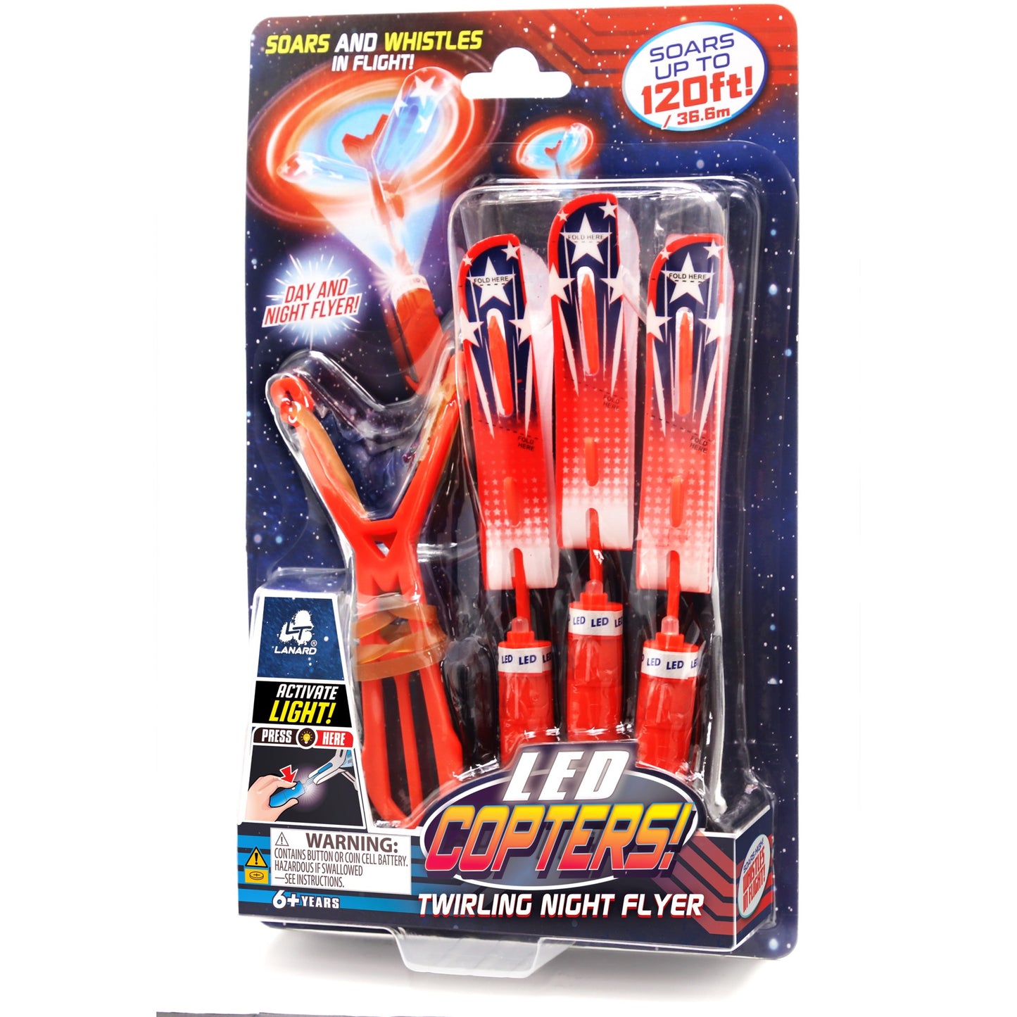 Lanard - LED Copters Twirling Night Flyer With Launcher