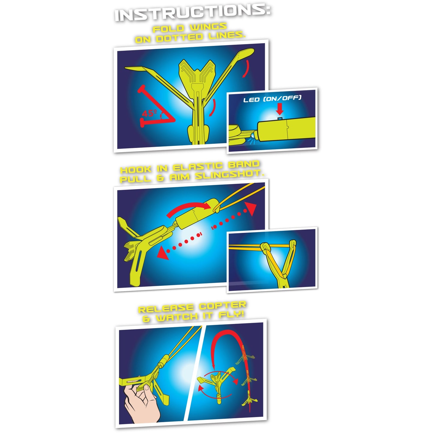 Lanard - LED Copters Twirling Night Flyer With Launcher