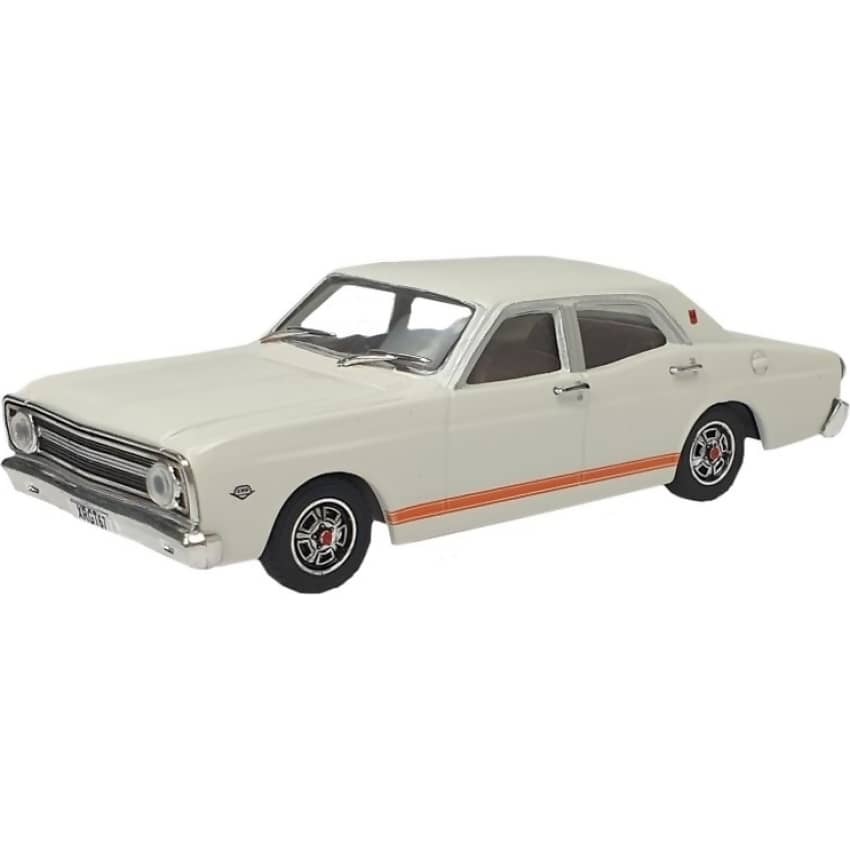 DDA Collectibles -  1:43 Scale - Avis White 1967 Ford Falcon XR GT - Diecast Model