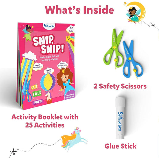 Skillmatics - Snip Snip! Unicorn & Princesses Art & Craft Activity Kit