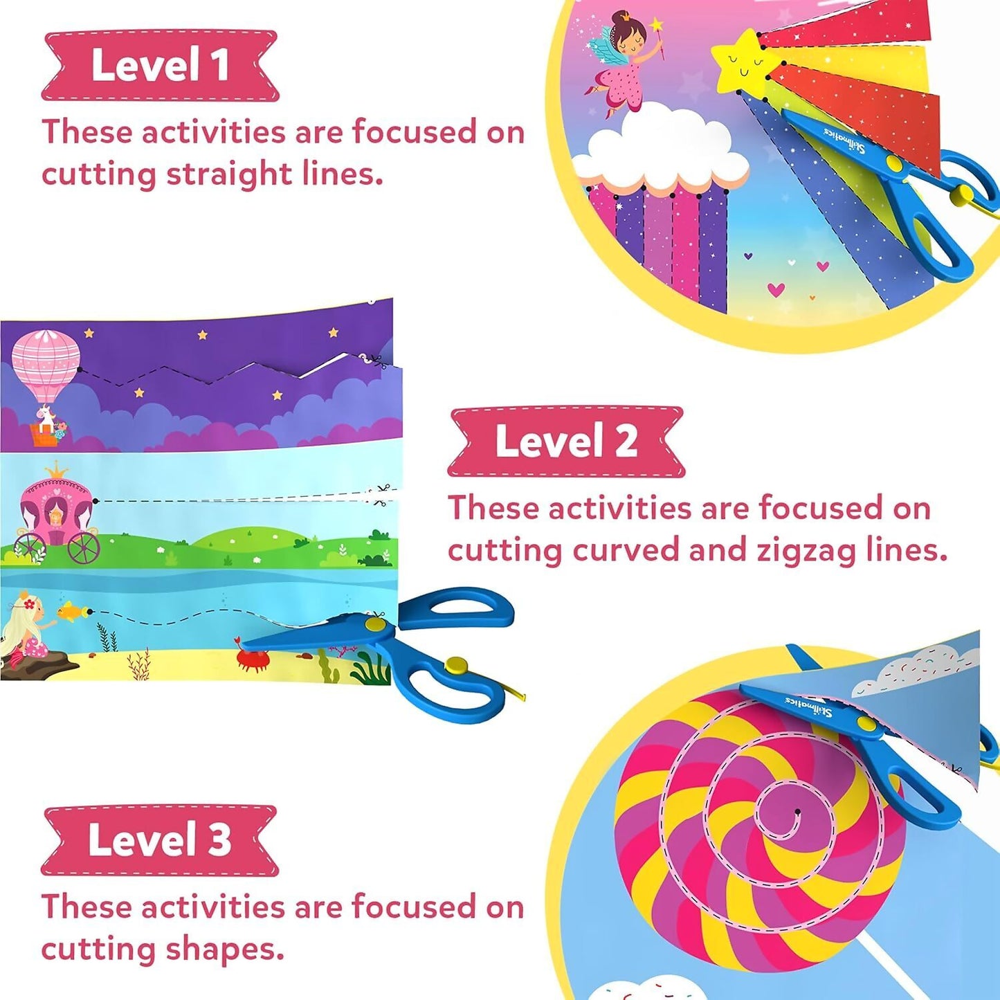 Skillmatics - Snip Snip! Unicorn & Princesses Art & Craft Activity Kit