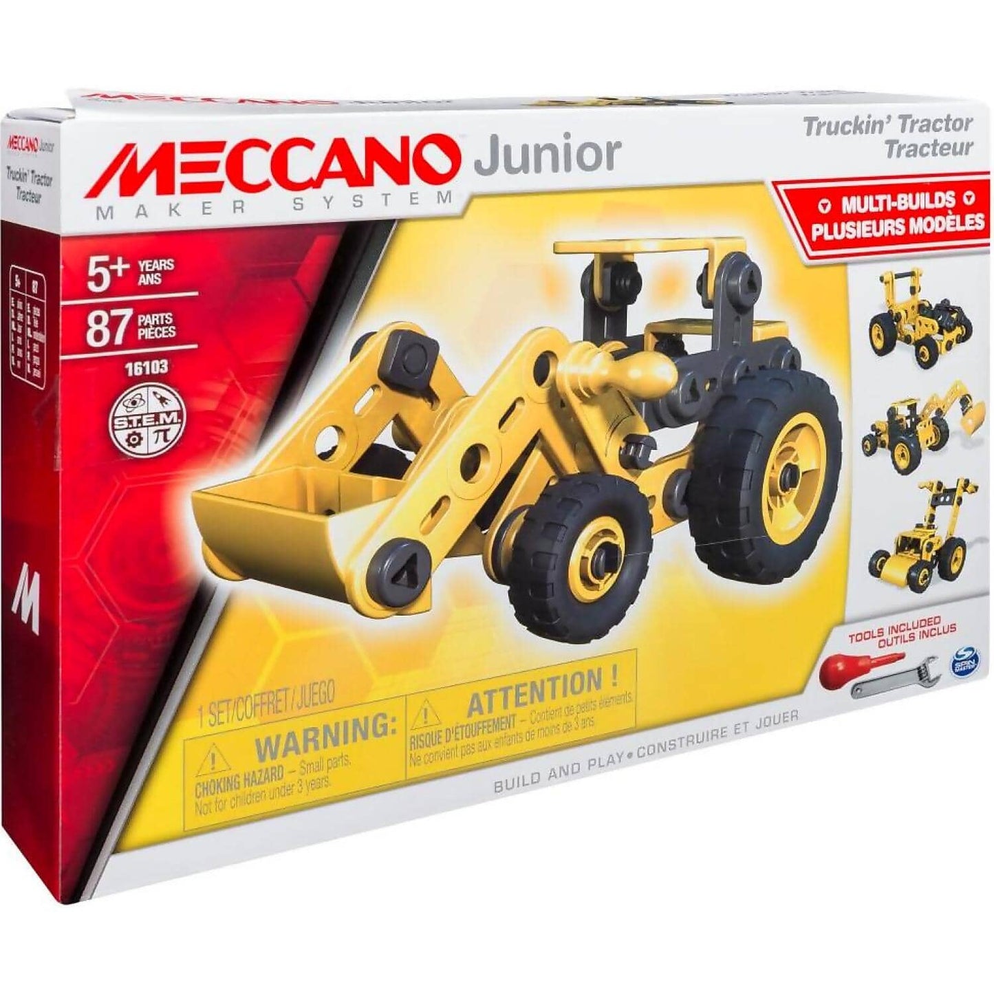 Meccano -  Junior - Build 4-in-1 Truckin' Tractor Model Building Kit