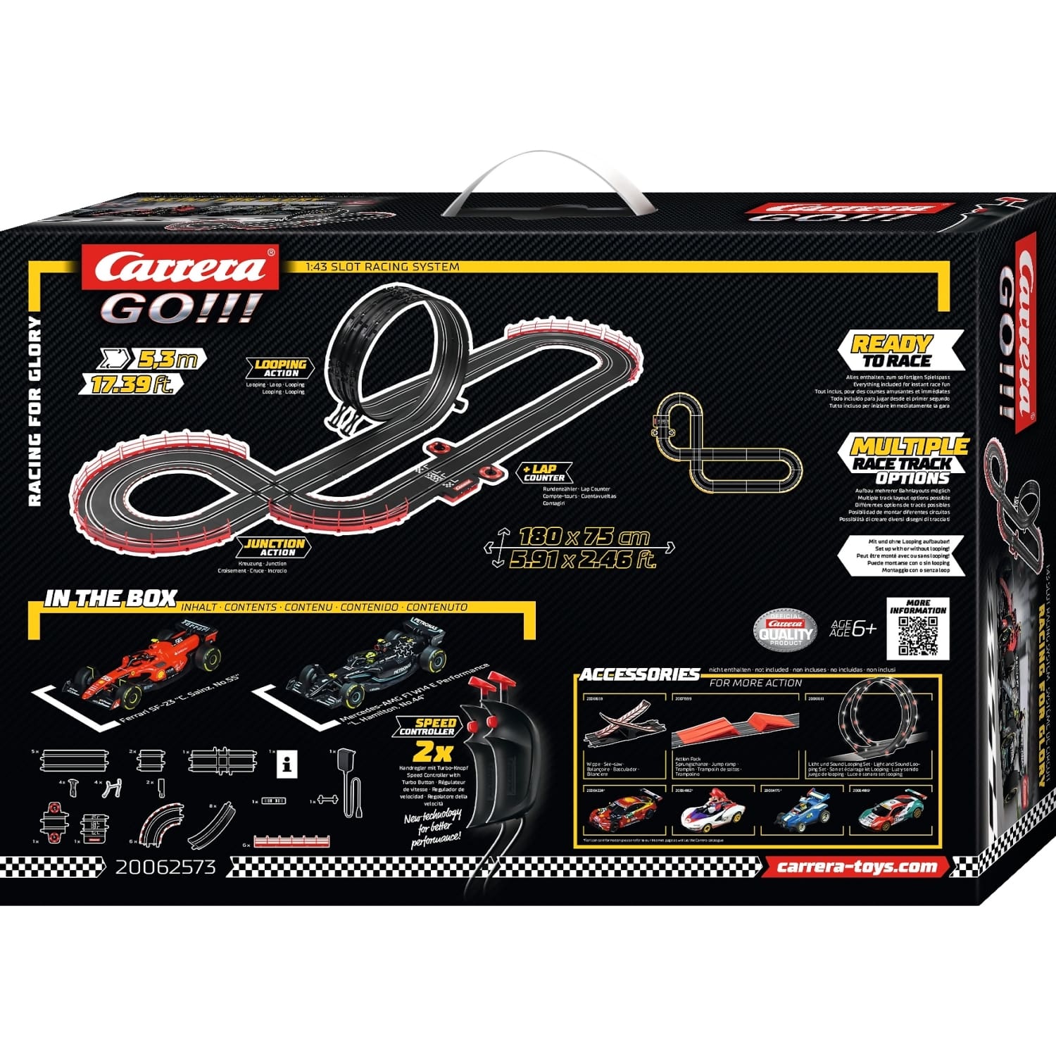 Carrera - GO 1:43 - Racing for Glory 5.3m Set - Slot Car Track Set