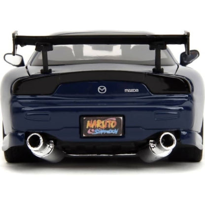 Jada Toys - 1993 Mazda RX-7 V2 with Naruto Shippuden Artwork & Kakashi Hatake Figure 1:24 Scale Diecast Vehicle & Figure Set